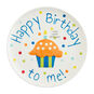 Singing Orange and Blue Cupcake Birthday Plate  image number 1