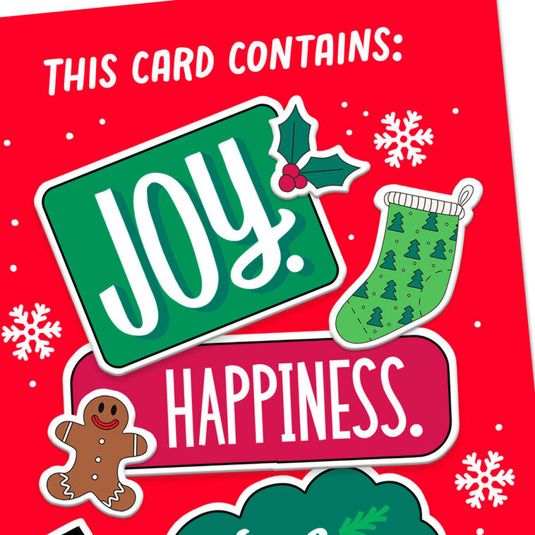 Red and Green Holiday Icons Money Holder Card Card Front Detail image number 5