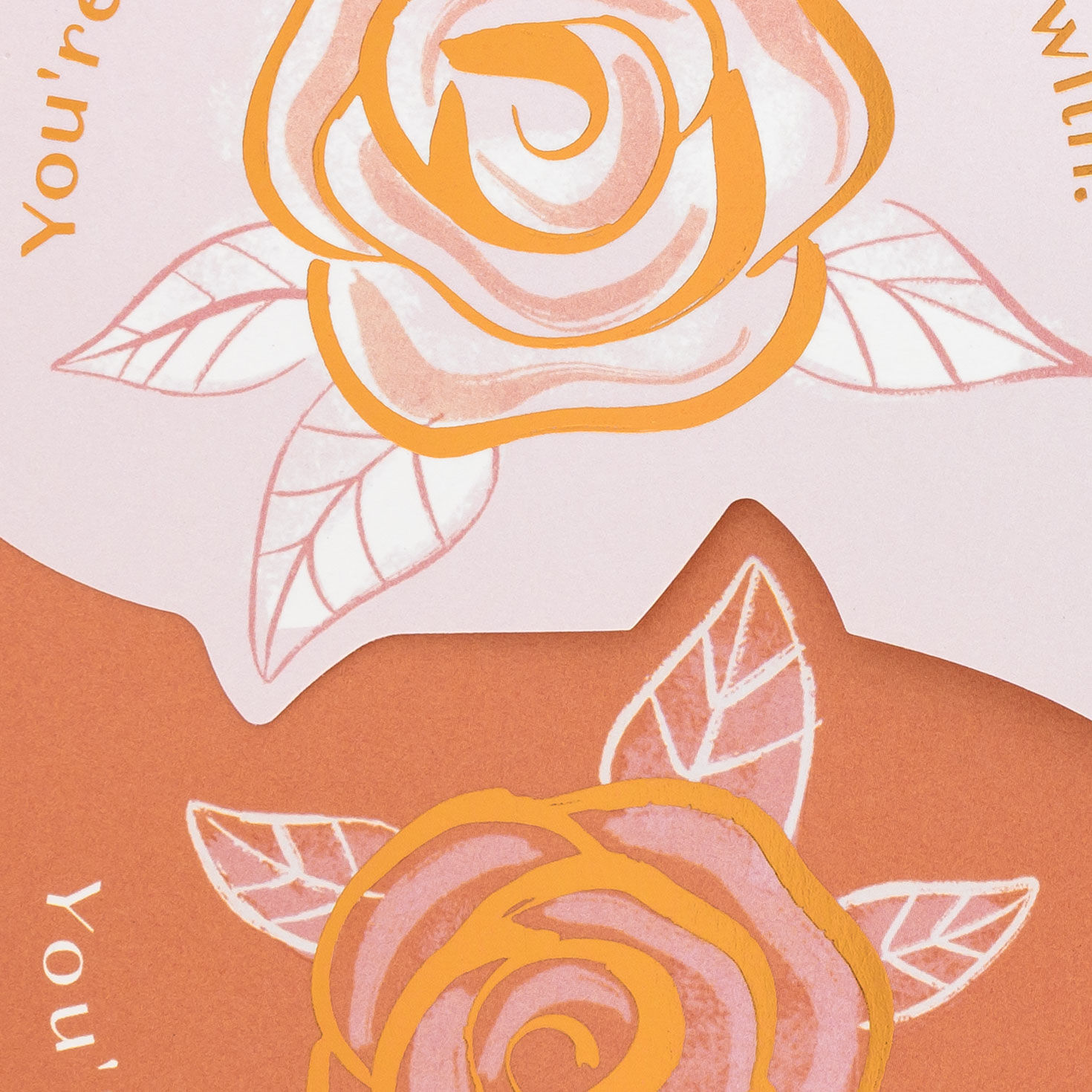 Pink and Orange Roses Like a Sister Birthday Card for Her Card Front Detail image number 4