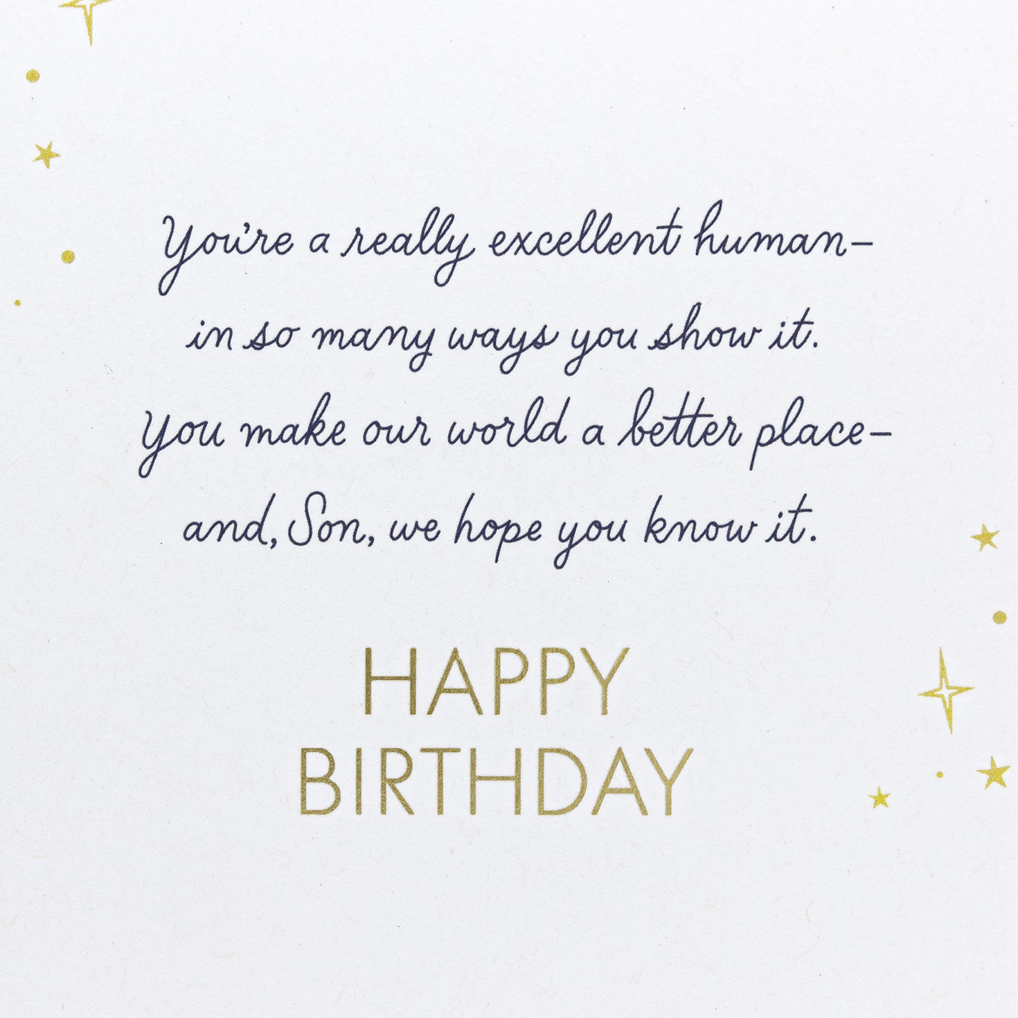 Starry Night Sky Parent Birthday Card for Son sentiment image number 2