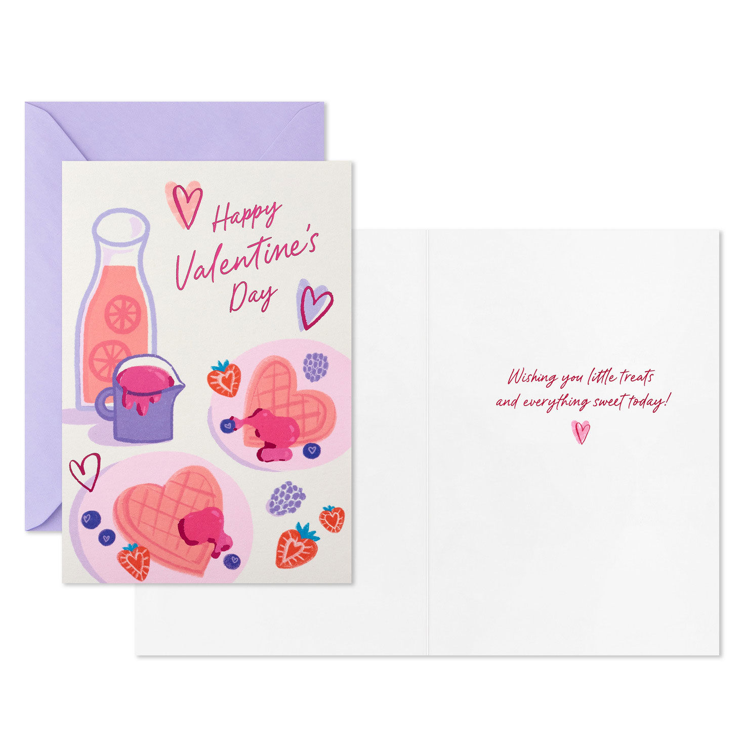 Waffles and OJ Valentine's Day Cards Pack front with open card image number 3
