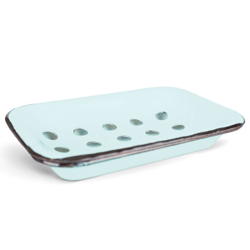 Finchberry Blue Metal Farmhouse Soap Dish, 2 Pieces, 