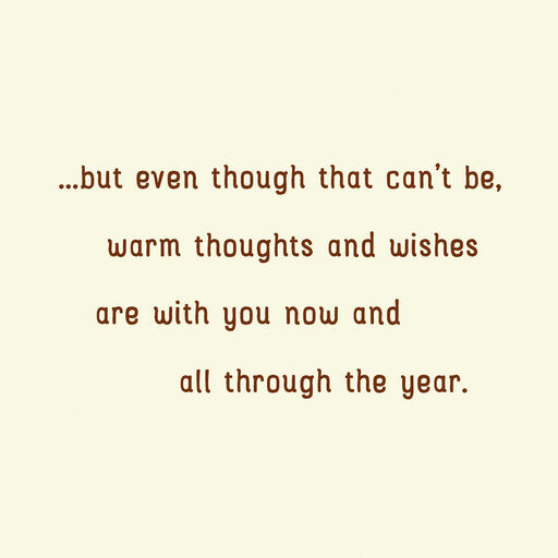 Warm Thoughts and Wishes Across the Miles Thanksgiving Card, 