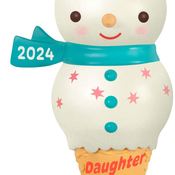 Daughter Snowman Ice Cream Cone 2024 Ornament, , large image number 5