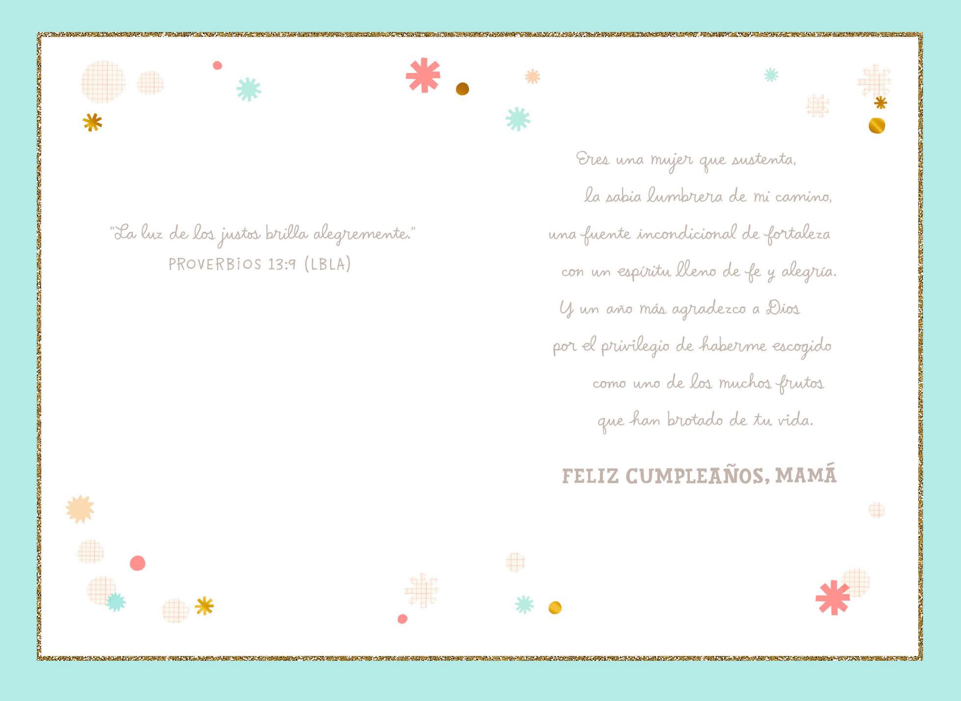Your Light Never Dims Spanish-Language Mom Birthday Card