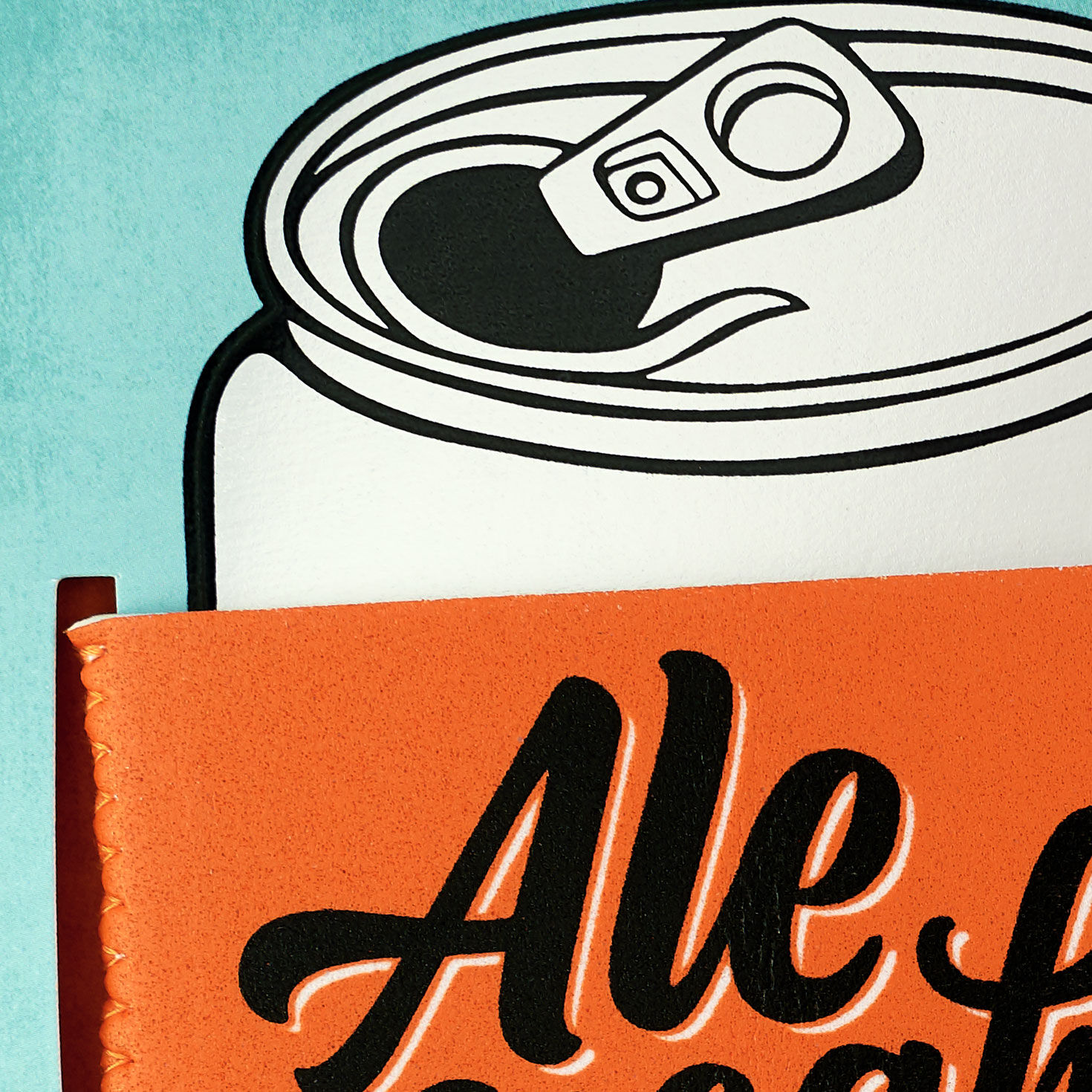 Beer Can Funny Birthday Card With Can Cooler Card Front Detail image number 4