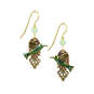 Silver Forest Hummingbird Layered Gold-Tone Metal Drop Earrings, , large image number 1