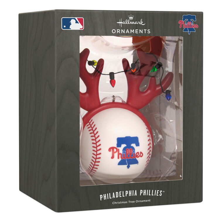 Phillies Reindeer Baseball Christmas Ornament package front image number 7