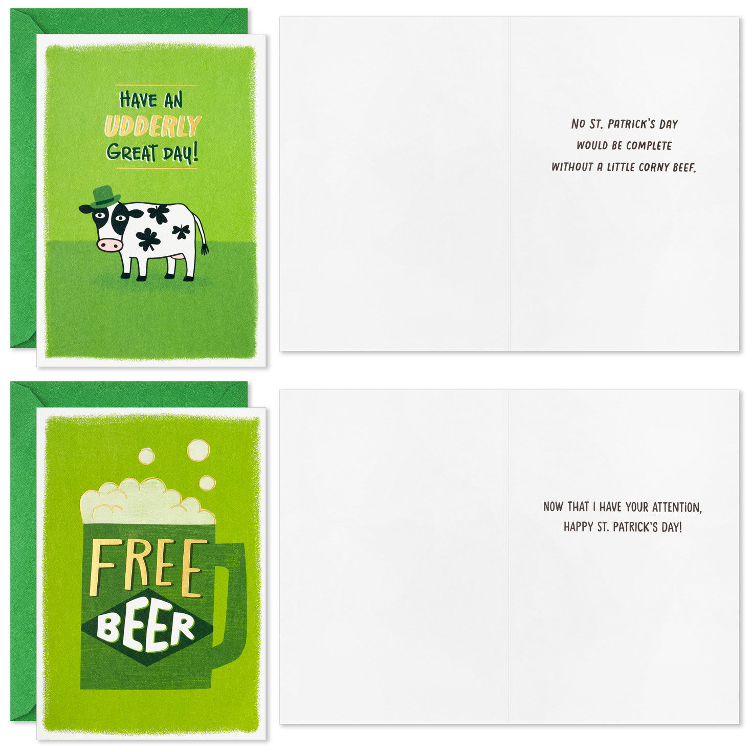 Irish Wishes Funny Assorted St. Patrick's Day Cards, Pack of 16, , large image number 2