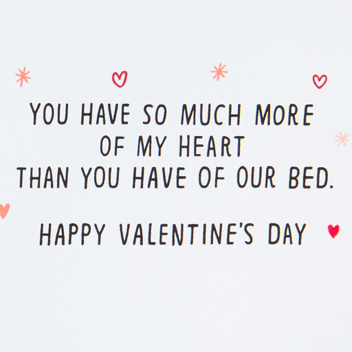 Bed Space Romantic Funny Valentine's Day Card, 