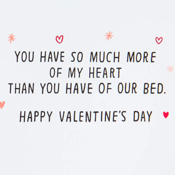 Bed Space Romantic Funny Valentine's Day Card, , large image number 2