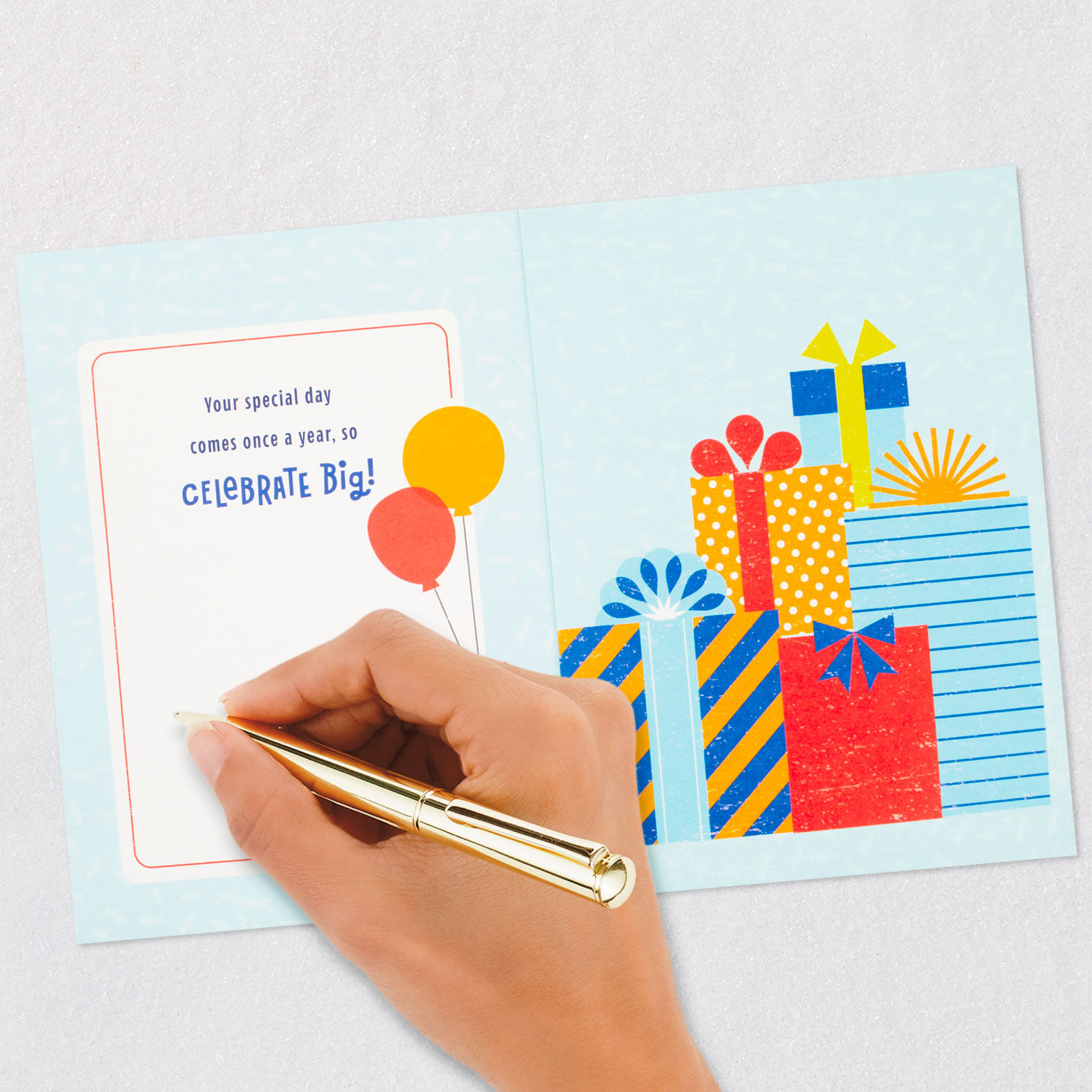 Big Presents and Balloons Musical 3D Pop-Up Birthday Card With Light for only USD 8.99 | Hallmark