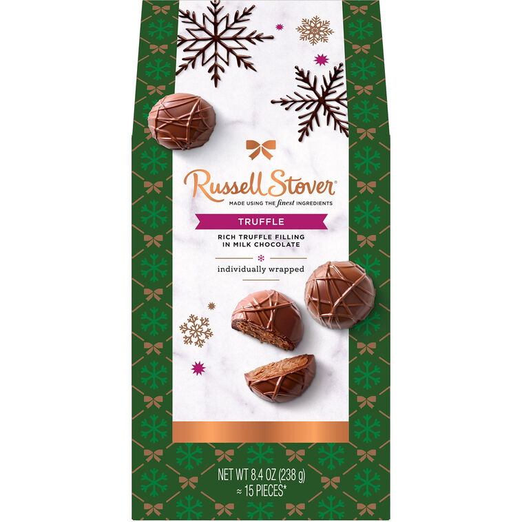 Russell Stover Milk Chocolate Holiday Truffles in Bag, 8.4 oz.