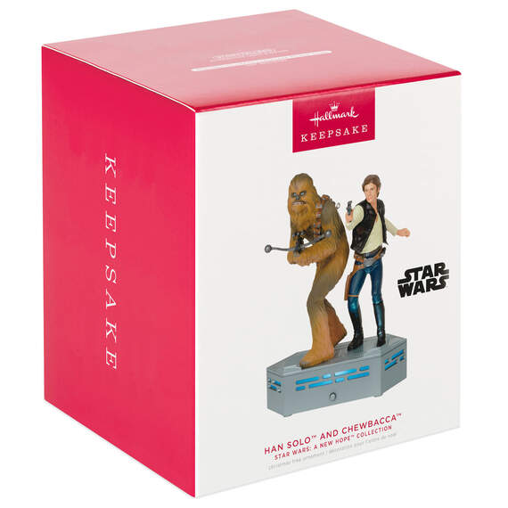Star Wars: A New Hope™ Collection Han Solo™ and Chewbacca™ Ornament With Light and Sound, , large image number 4