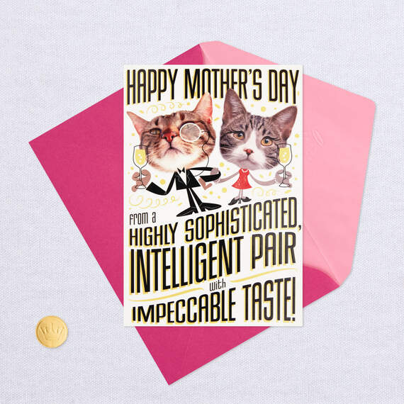 Fancy Cats Funny Pop-Up Mother's Day Card From Both, , large image number 6