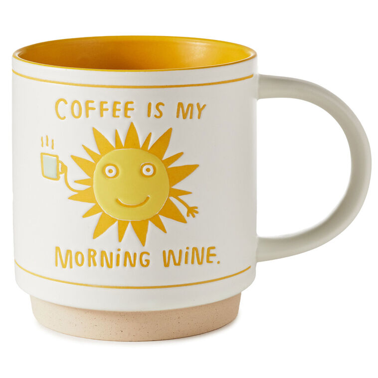 Coffee Is My Morning Wine Funny Mug, 16 oz.