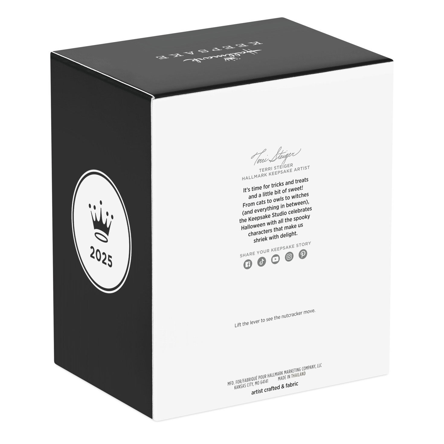 Halloween Cat Nutcracker Keepsake Ornament Package Back image number 6