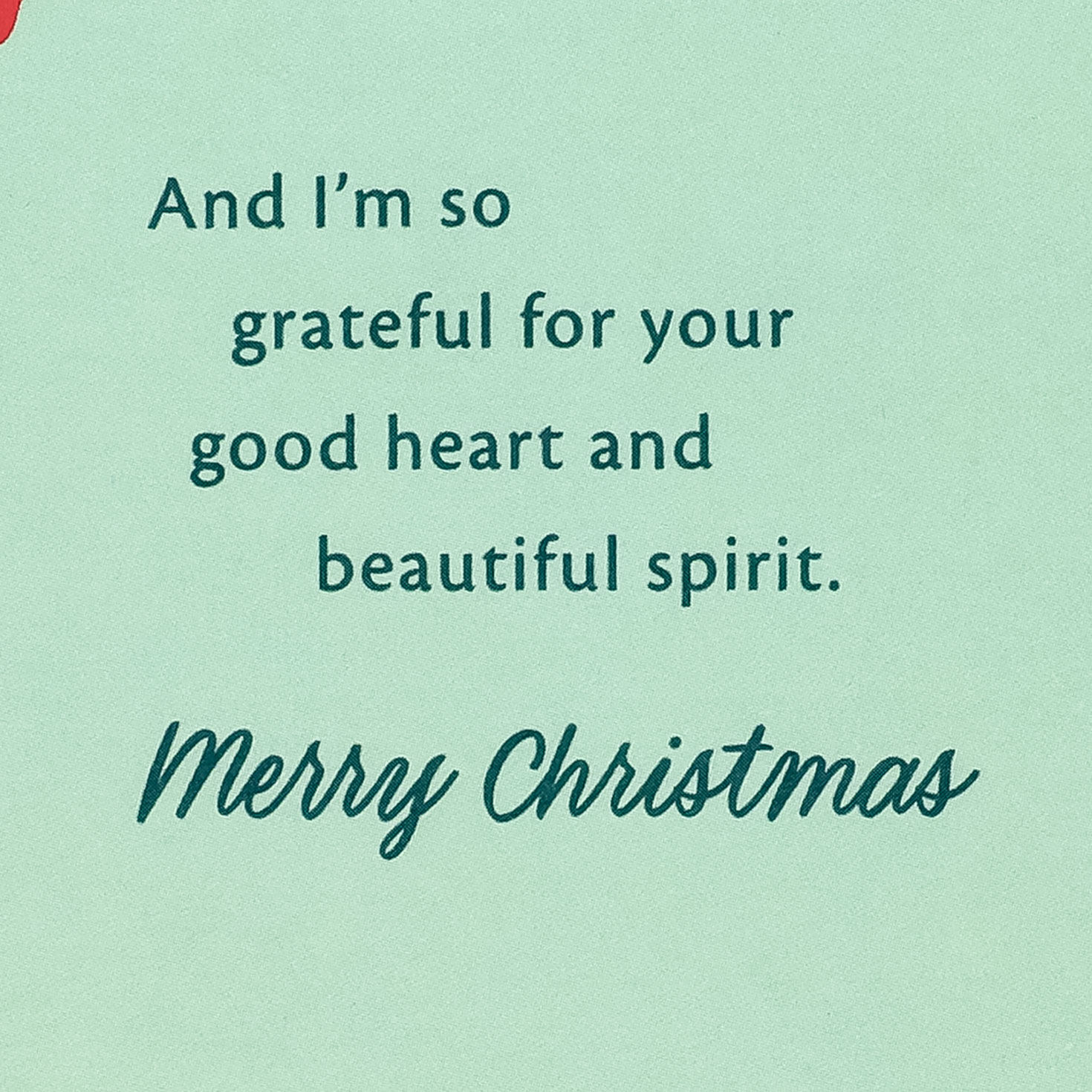 Red and White Flowers Christmas Card for Wife Sentiment image number 3
