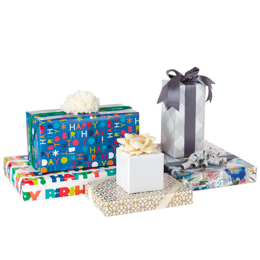 All Occasions Wrapping Paper Rolls, 6 Pack, 