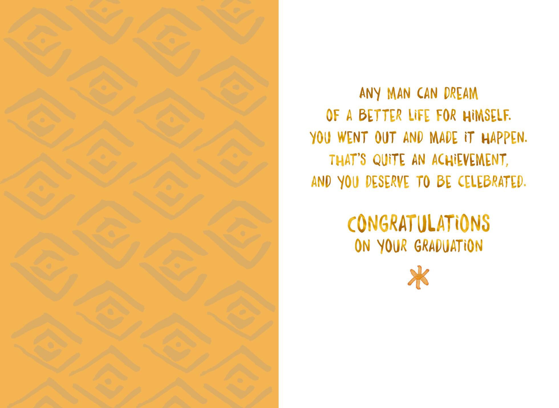 One Man's Dream Graduation Card