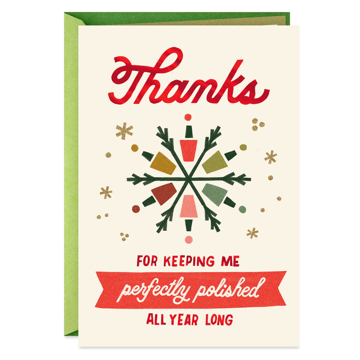 Perfectly Polished Christmas Card for Manicurist Greeting Cards Hallmark