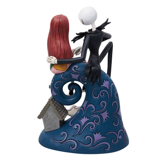 Jim Shore The Nightmare Before Christmas Jack and Sally on Hill Figurine, 8", 