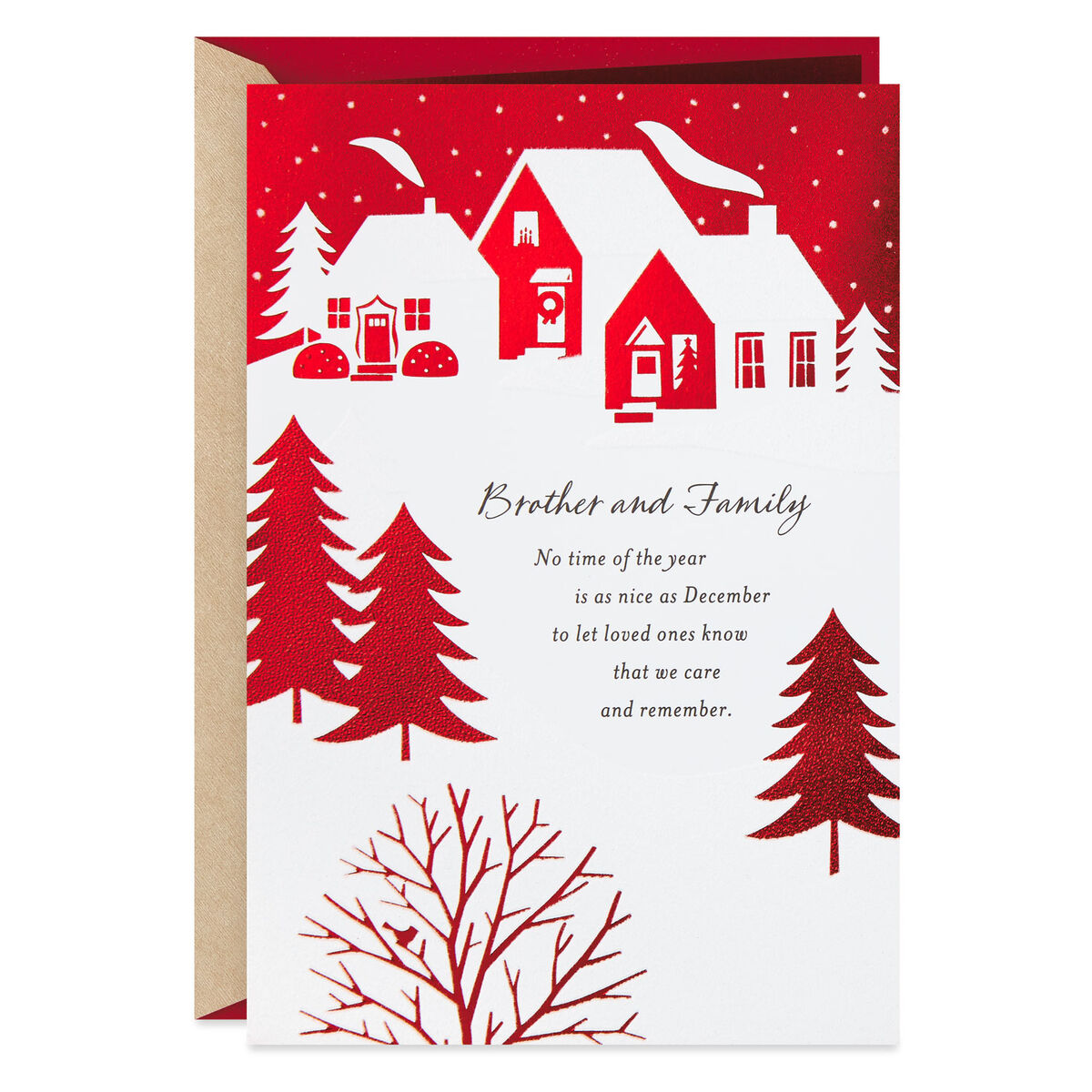 Joy and Love Christmas Card for Brother and Family - Greeting Cards ...