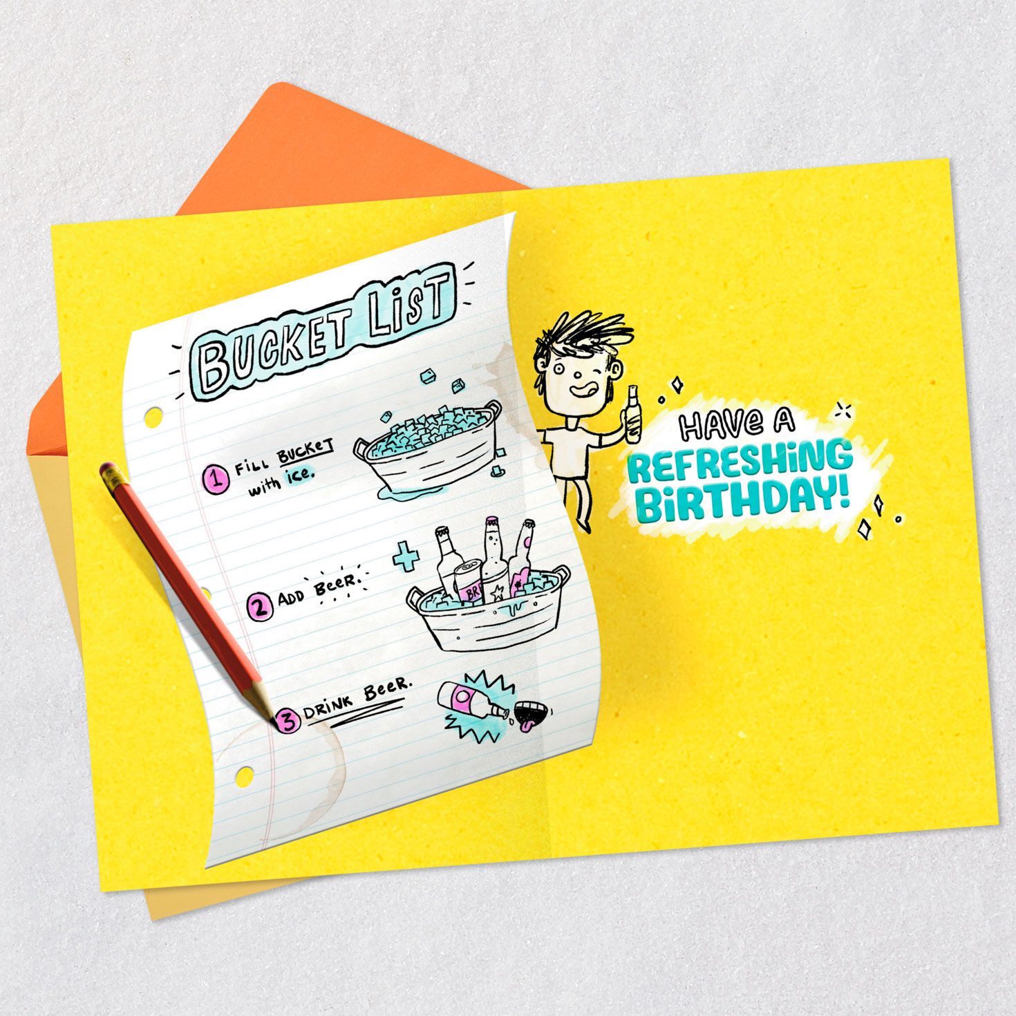 Bucket List Funny Birthday Card, , large image number 4