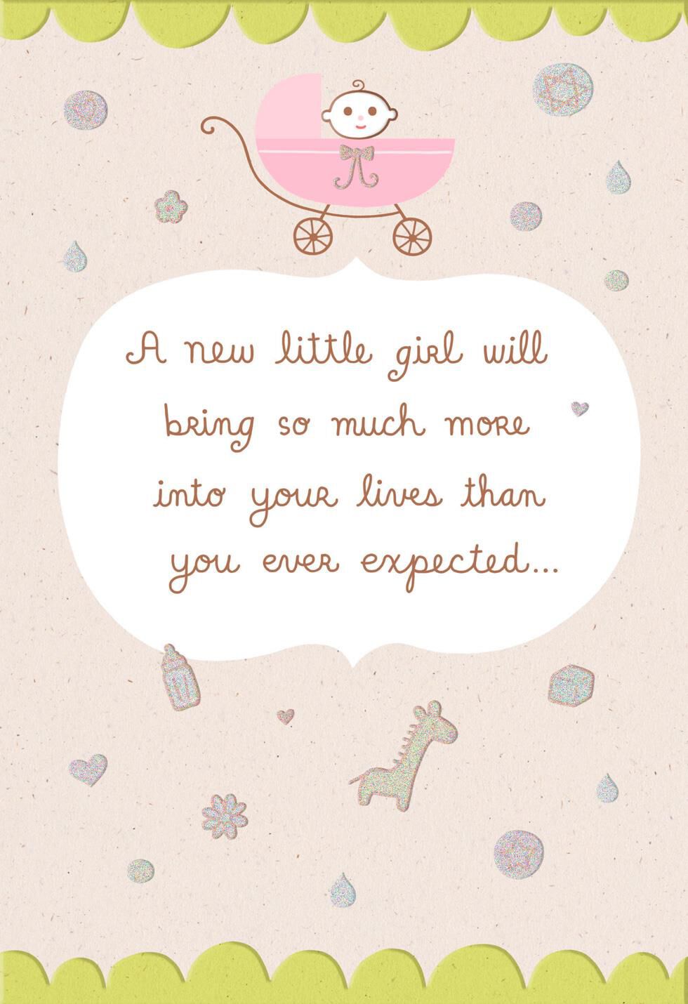 Mazel Tov! Little Girl New Baby Card