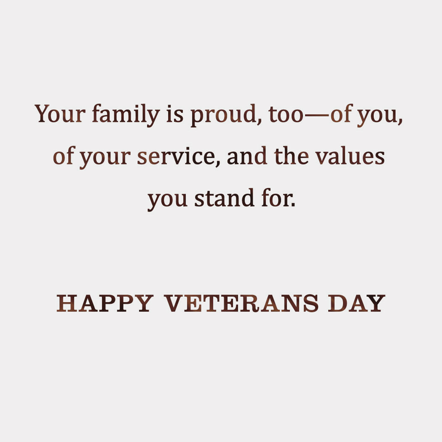 Metallic Stars and Stripes Veterans Day Card Sentiment image number 2