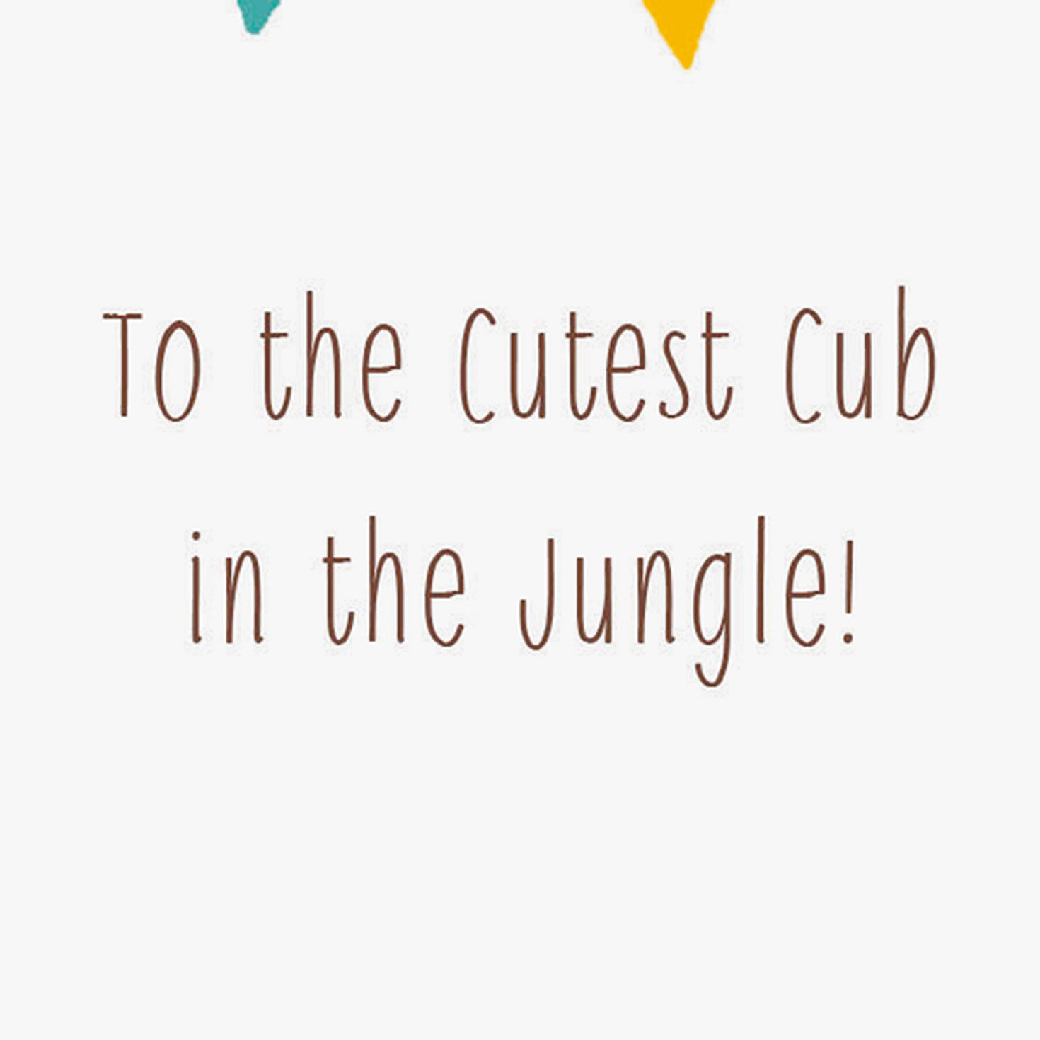 Lion Cub and Balloon Boys First Birthday Card Sentiment image number 2