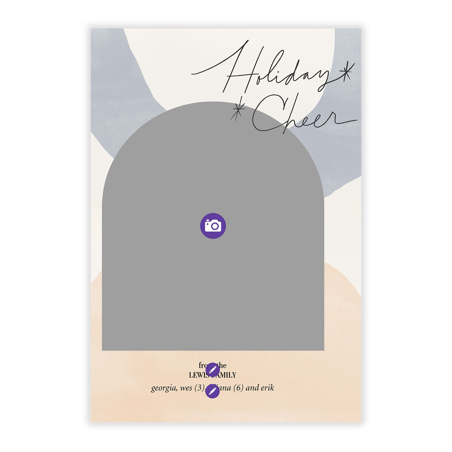 Cheer Abstract Circles Flat Holiday Photo Card, , large image number 5