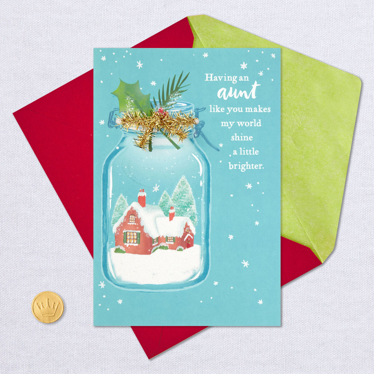 You re A Gift Christmas Card For Aunt Greeting Cards Hallmark