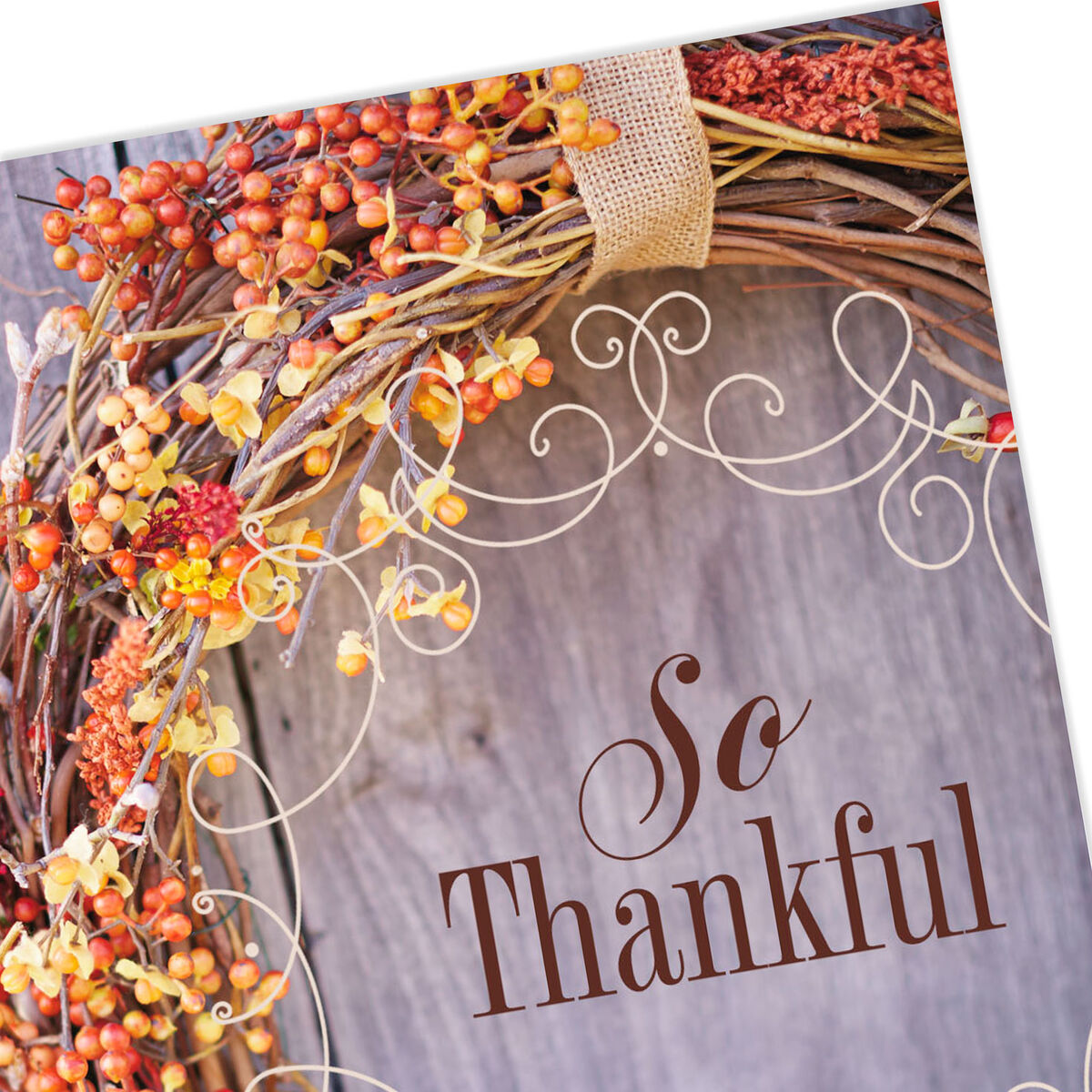 So Thankful Fall Wreath Thanksgiving Cards, Pack of 6 - Boxed Cards
