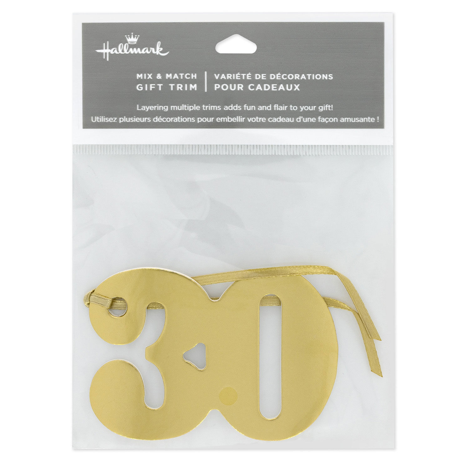 Die-Cut 30 Gift Trim With Ribbon Hanger package front image number 6