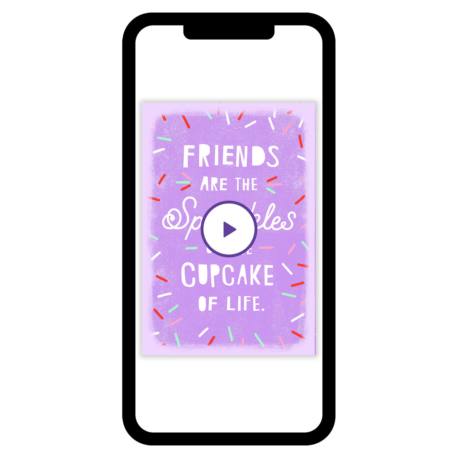 Cupcake with Sprinkles Friendship eCard