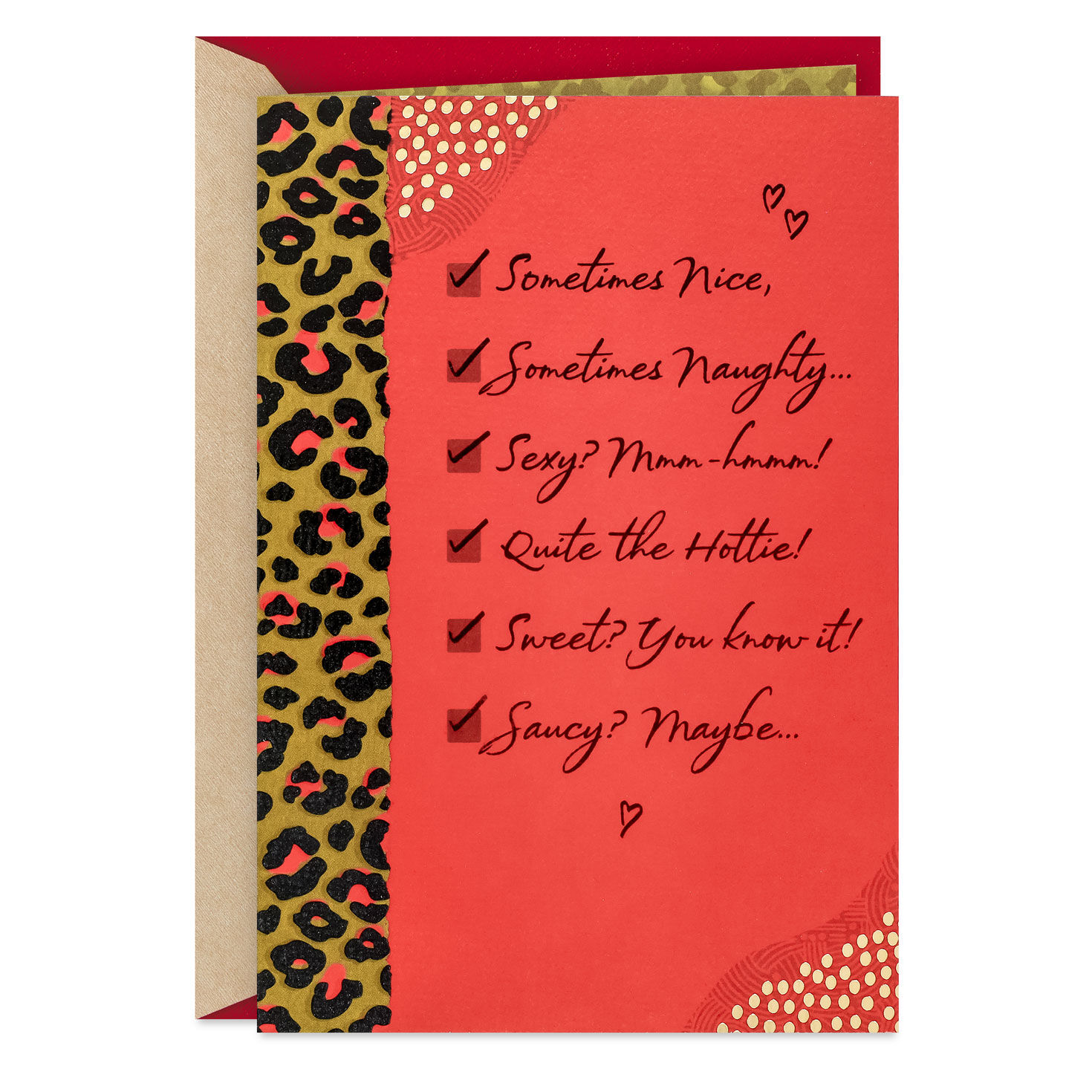Always on My Good List Romantic Funny Christmas Card for Wifey