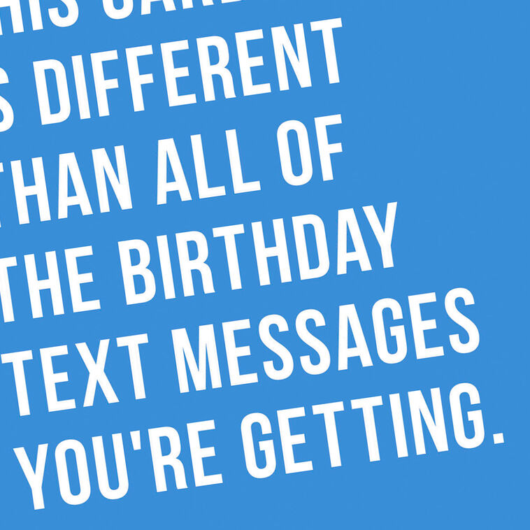Fun Card Text Text Message Funny Birthday Card - Greeting Cards | Hallmark
