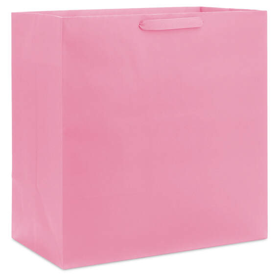 15" Pink Extra-Deep Gift Bag, Light Pink, large image number 1