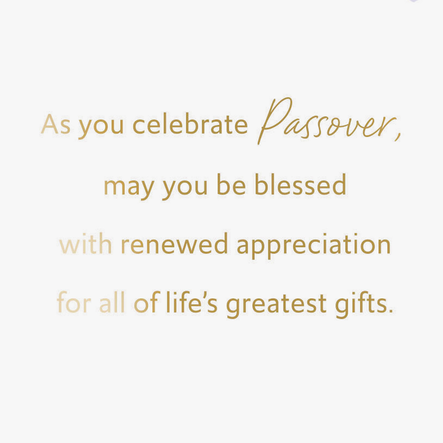 Purple Flowers and Gold Hexagons Passover Card Sentiment image number 2