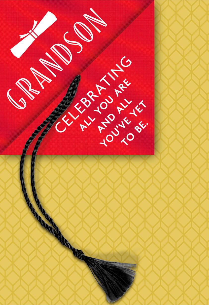 Always With You, Grandson Graduation Card With Tassel