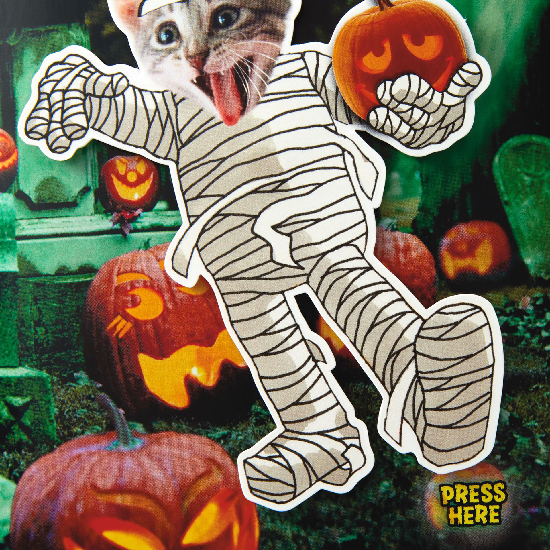 Cat Mummy Musical Halloween Card With Motion Greeting Cards Hallmark