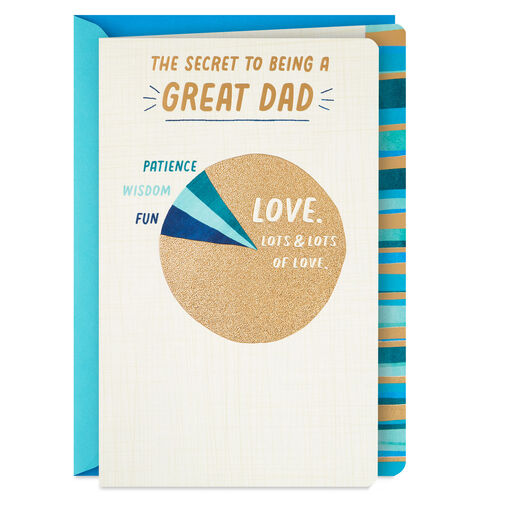 Secret of Being a Great Dad Pie Chart Father's Day Card, 