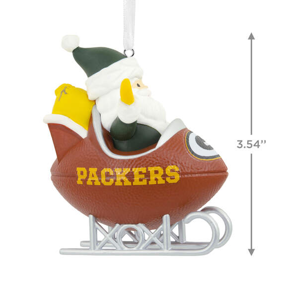 NFL Green Bay Packers Santa Football Sled Hallmark Ornament, , large image number 3
