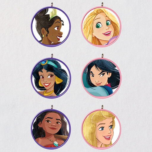 Miniature Disney Princess Ornaments, Set of 6, 