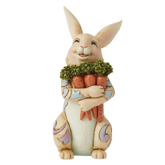 Jim Shore Bunny With Carrots Figurine, 5.7"
