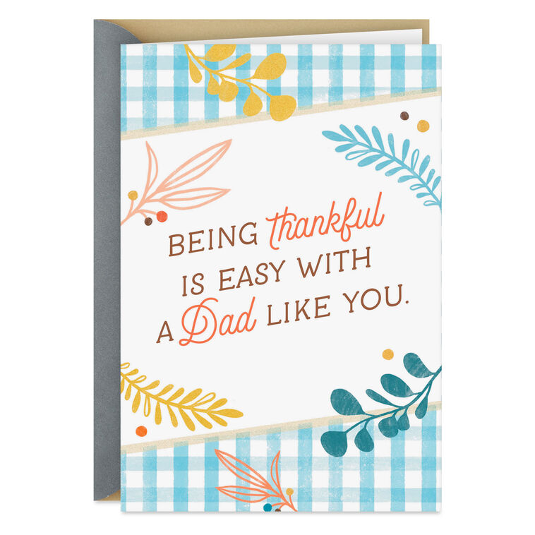 So Thankful for You Thanksgiving Card for Dad