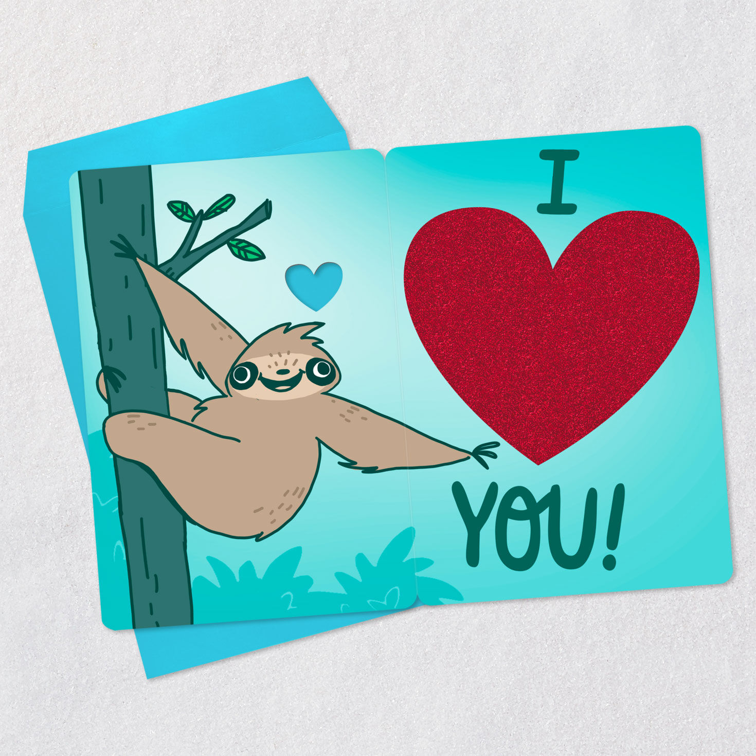 Jumbo I Huge Heart You Love Card, , large image number 2