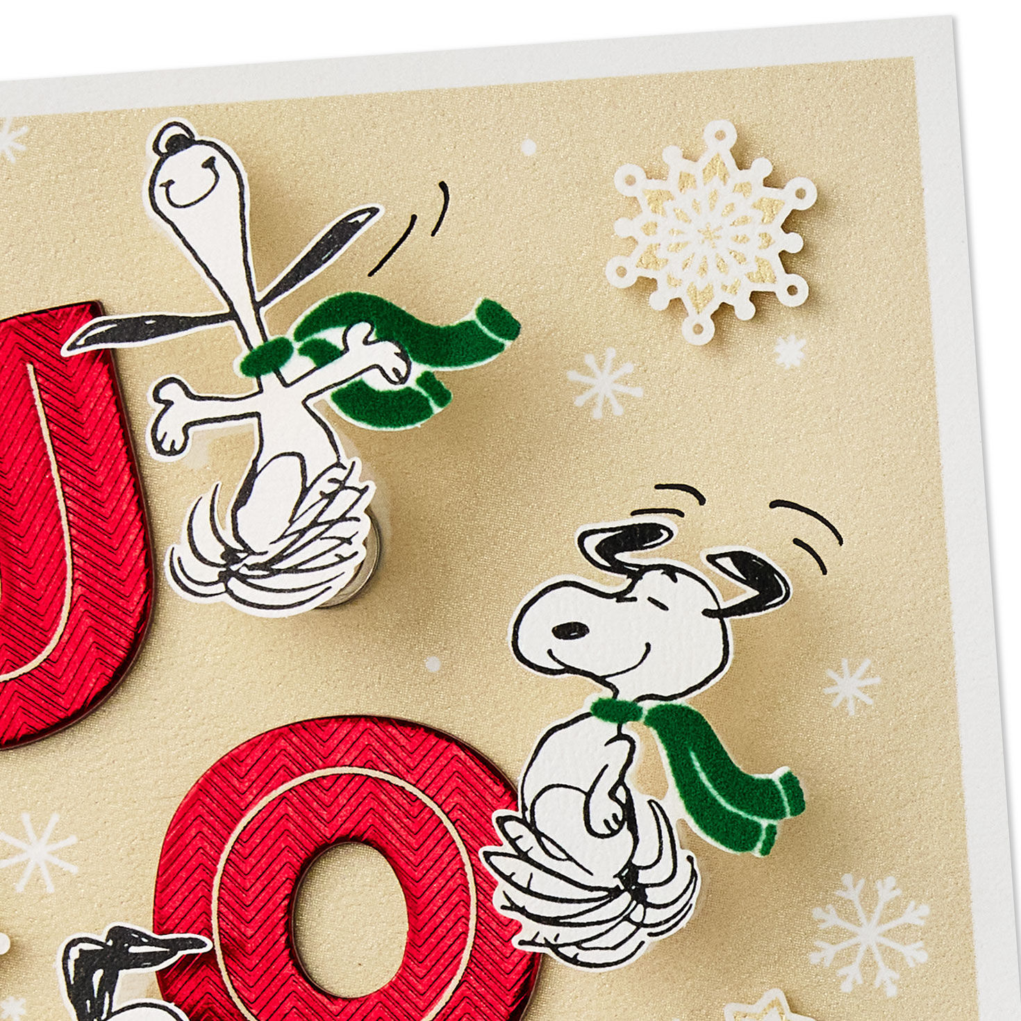 Peanuts Snoopy in Scarf Religious Christmas Card Card Front Detail image number 5