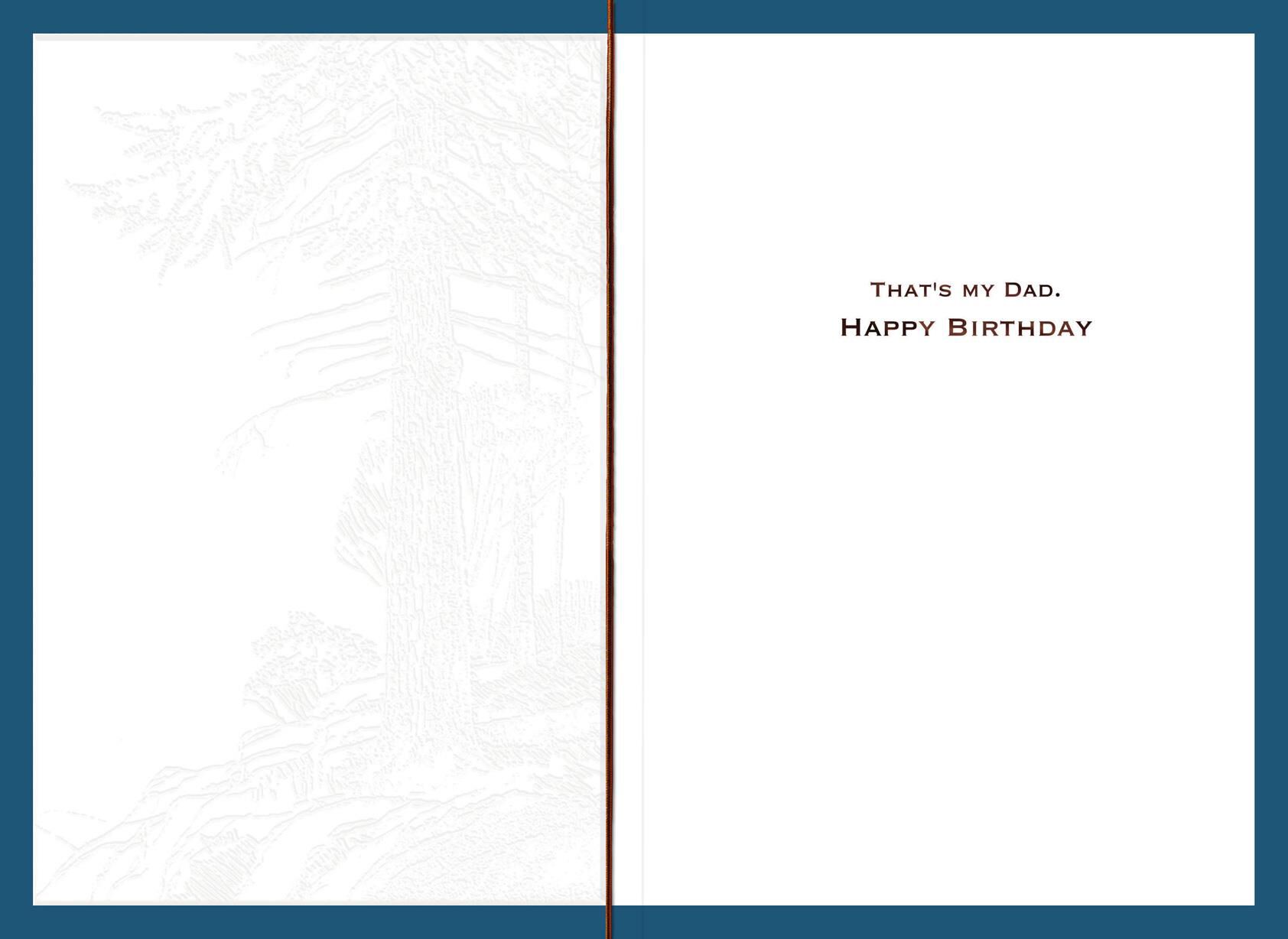 Illustrated Evergreen Tree Birthday Card for Dad
